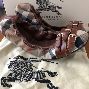 Burberry horsecheck ballerina flat size 39.5